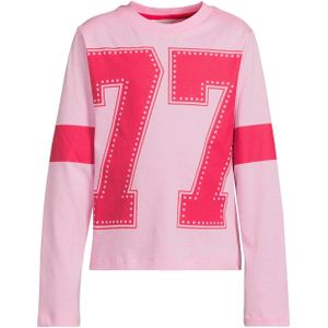 Coolcat - Johanna - Longsleeve - Roze - Grote Letter 77 Printopdruk