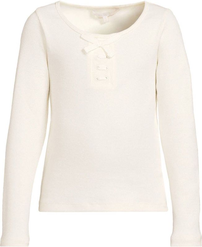 Coolcat - Longsleeve - Crème - Met Strikdetail