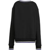 Coolcat - Amalia - Fleece Sweater - Zwart - Sporty 1984 Printopdruk