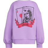 Coolcat - Nora - Oversized Sweater - Lila - Met Printopdruk