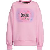 Coolcat - Lotte - Fleece Sweater - Roze - Queen of the Block Graffiti Print