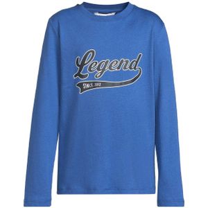Anytime - Longsleeve - Blauw - Met Printopdruk