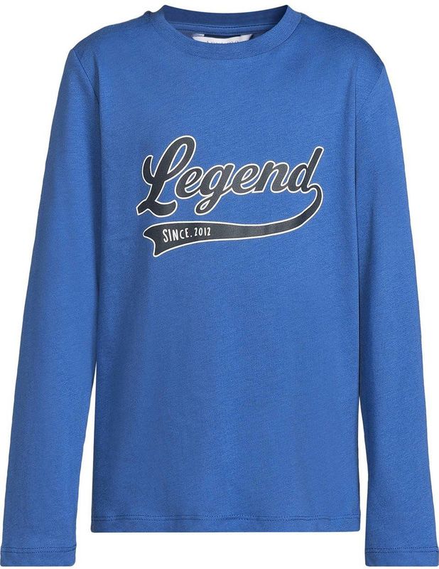 Anytime - Longsleeve - Blauw - Met Printopdruk