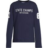 Anytime - Longsleeve - Donkerblauw - Ronde Hals - Lange Mouwen - Grafische Printopdruk