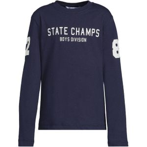 Anytime - Longsleeve - Donkerblauw - Ronde Hals - Lange Mouwen - Grafische Printopdruk