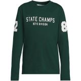 Anytime - Longsleeve - Donkergroen - Met Grafische Printopdruk