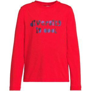 Anytime - Longsleeve - Rood - Met Printopdruk - Lange Mouwen - Ronde Hals