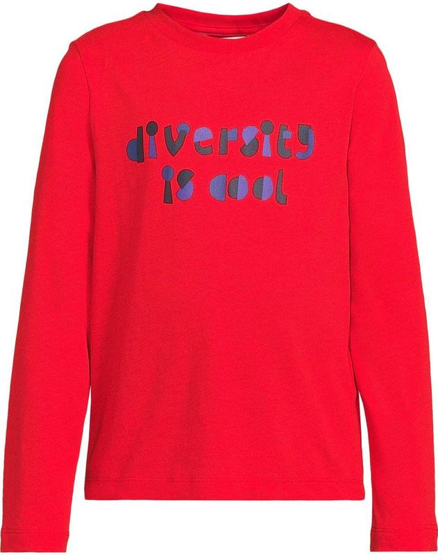 Anytime - Longsleeve - Rood - Met Printopdruk - Lange Mouwen - Ronde Hals