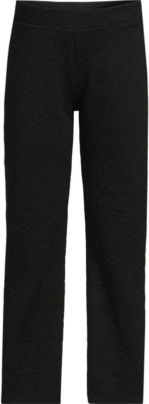 Anytime - Flared Broek - Zwart - Jacquard Panterprint