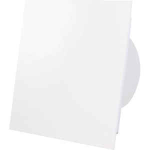 Air Roxy badkamerventilator met aansluitdiameter 100 mm met timer en vochtsensor - front mat wit glas