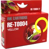 Huismerk - T0804 - Inktcartridge - Geel - Compatible