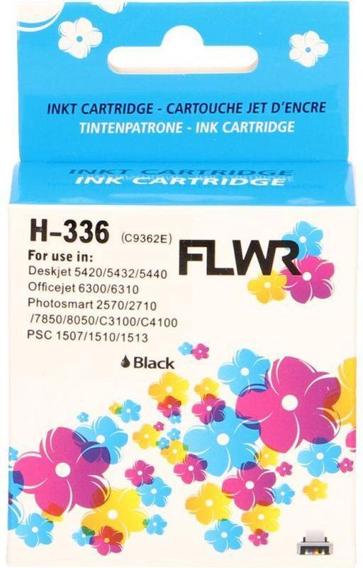 FLWR HP 336 zwart (FLWR-C9362) - Inktcartridge - Huismerk (remanufactured)
