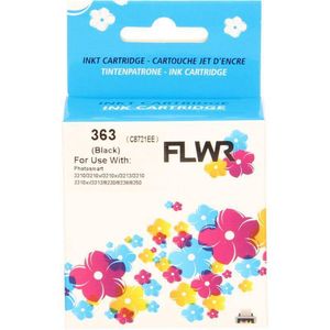 FLWR HP 363 zwart (FLWR-C8721) - Inktcartridge - Huismerk (compatible)