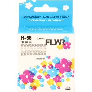 FLWR - HP 56 - Inktcartridge - Zwart - Huismerk