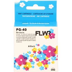 FLWR - PG-40 - Inktcartridge - Zwart - Huismerk - Remanufactured
