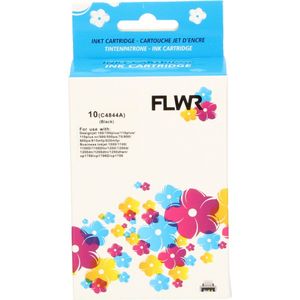 FLWR HP 10 zwart (FLWR-C4844) - Inktcartridge - Huismerk (remanufactured)