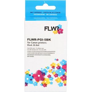FLWR - Canon PGI-5BK - Inktcartridge - Zwart - Compatible XXL