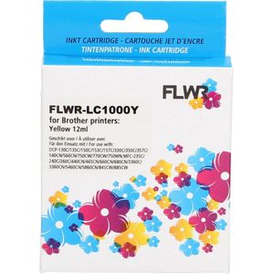 FLWR - Inktcartridge / LC-970Y & LC-1000Y / Geel - Geschikt voor Brother