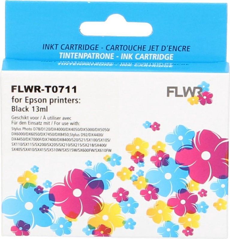 FLWR - T0711 - Inktcartridge - Zwart - Compatible XXL