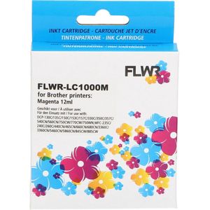 FLWR - Inktcartridge / LC-970M & LC-1000M / Magenta- Geschikt voor Brother