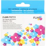 FLWR - Epson T0713 - Inktcartridge - Magenta - Compatible XXL