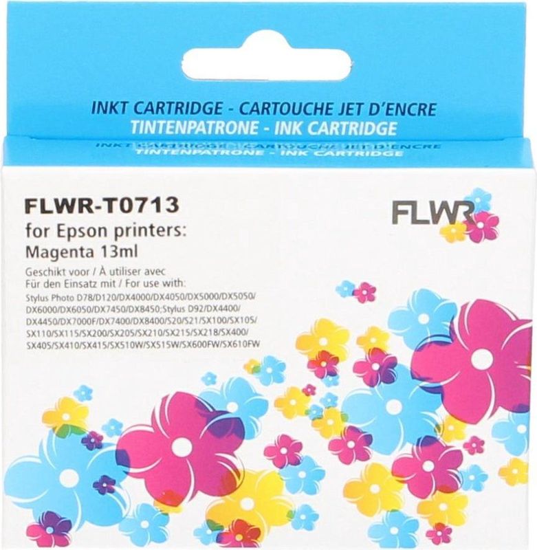 FLWR - Epson T0713 - Inktcartridge - Magenta - Compatible XXL