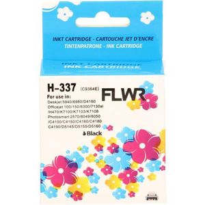 FLWR HP 337 zwart (FLWR-C9364) - Inktcartridge - Huismerk (remanufactured)