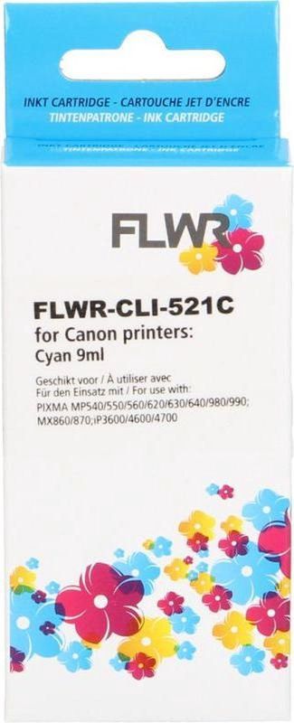 FLWR - Canon CLI-521C - Inktcartridge - Cyaan - Huismerk
