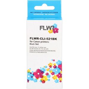 FLWR - CLI-521BK - Inktcartridge - Zwart - Huismerk (compatible)