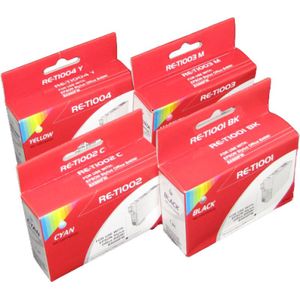 Huismerk Epson T1006 multipack zwart en kleur (IW-T1006) - Inktcartridge - Compatible XXL