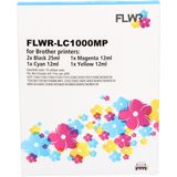 FLWR - LC-1000 Multipack - Inktcartridge - Zwart en Kleur - Huismerk