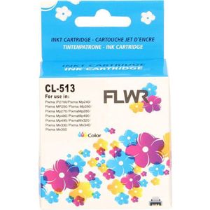 FLWR - CL-513 - Inktcartridge - Kleur - Huismerk - 12 ml