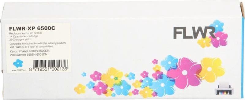 FLWR Xerox Phaser 6500 / WorkCentre 6505 (Opruiming Pixeljet!) cyaan (FLWR-6500-C-CW) - Toners - Huismerk (compatible)