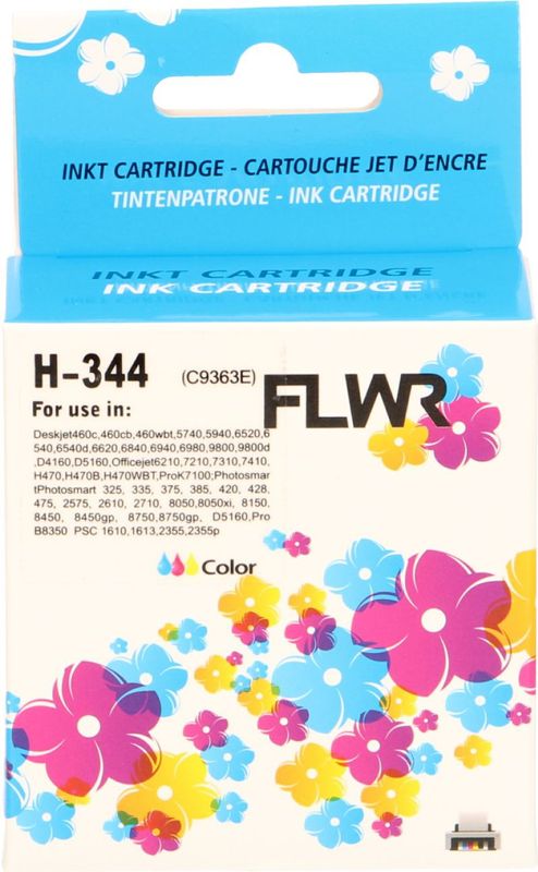 FLWR - HP 344 - Inktcartridge - Kleur - Remanufactured - Inhoud 21ml