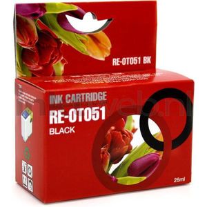 Huismerk - T0511 - Inktcartridge - Zwart - Compatible