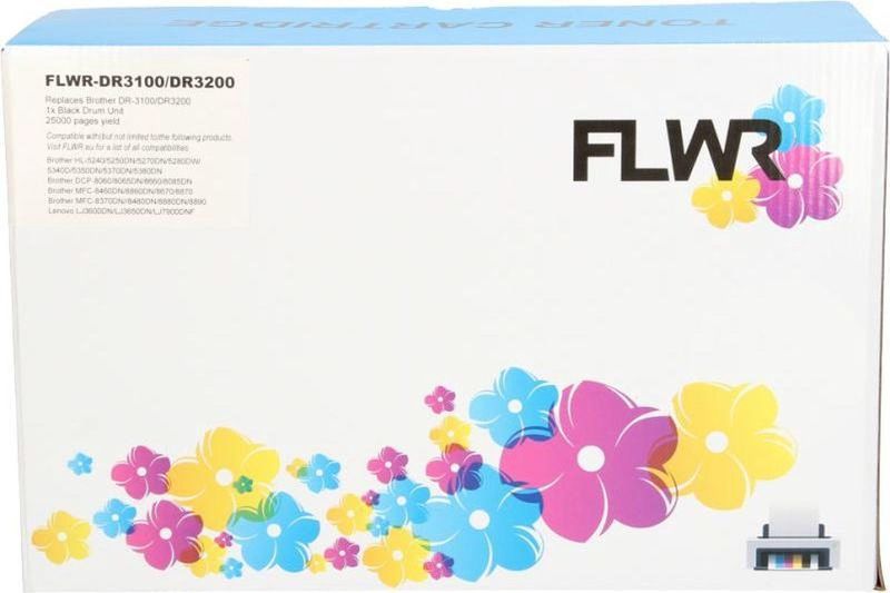 FLWR - Drumcartridge / DR-3100/DR-3200/ Zwart - Geschikt voor Brother