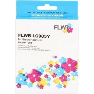 FLWR - LC-985Y - Inktcartridge - Geel - Huismerk (compatible)
