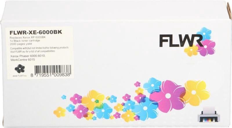 FLWR - Toner - Zwart - Compatibel met Xerox Phaser 6000 / 6010 - Capaciteit 2000 pagina's