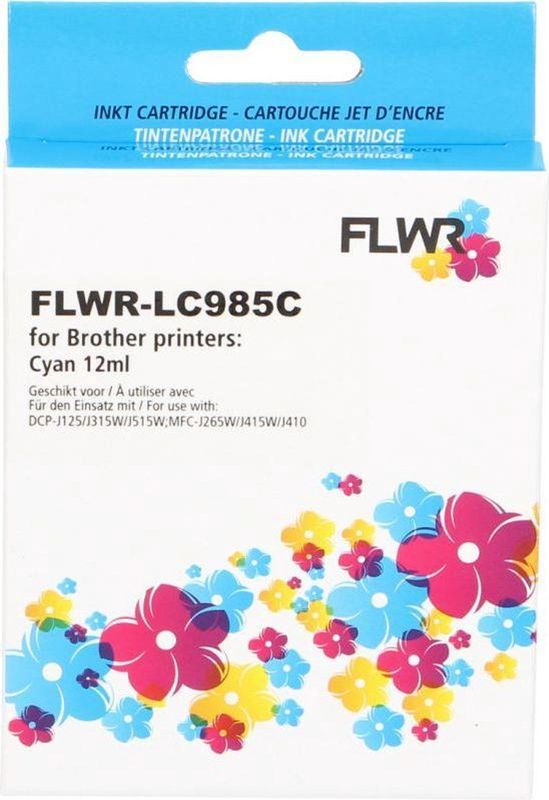 FLWR - LC-985C - Inktcartridge - Cyaan - 12ml