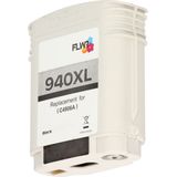 FLWR HP 940XL zwart (FLWR-C4906) - Inktcartridge - Huismerk (remanufactured)