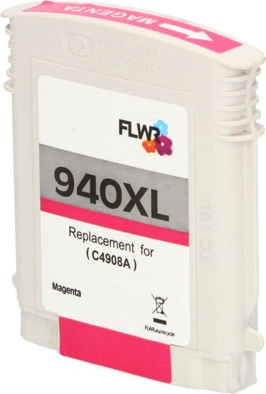 FLWR HP 940XL magenta (FLWR-C4908) - Inktcartridge - Huismerk (remanufactured)