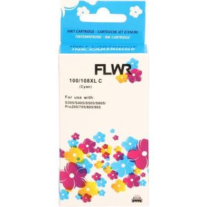 FLWR - Inktcartridge - 100XL - Cyaan - Geschikt voor Lexmark