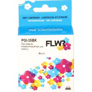 FLWR - Cartridges / Canon PGI-35 BK / zwart / Geschikt voor Canon