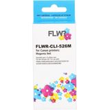 FLWR Canon CLI-526M magenta (FLWR-CLI-526M) - Inktcartridge - Huismerk (compatible)
