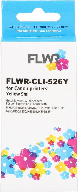 FLWR - CLI-526Y - Inktcartridge - Geel - Huismerk (compatible)