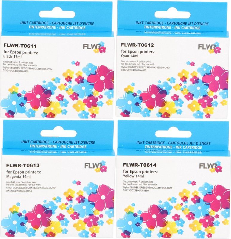 FLWR T0615 Multipack - Inktcartridge - Zwart en Kleur - Huismerk