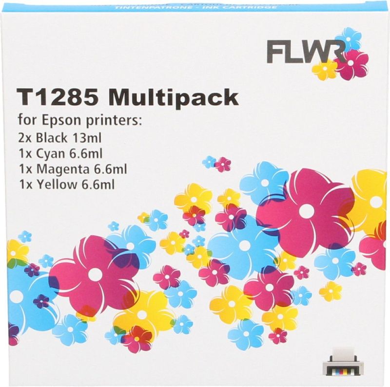 FLWR - T1285 Multipack - Inktcartridge - Zwart en Kleur - Huismerk