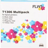 FLWR - T1306 - Inktcartridge - Zwart en Kleur - Compatible XXL
