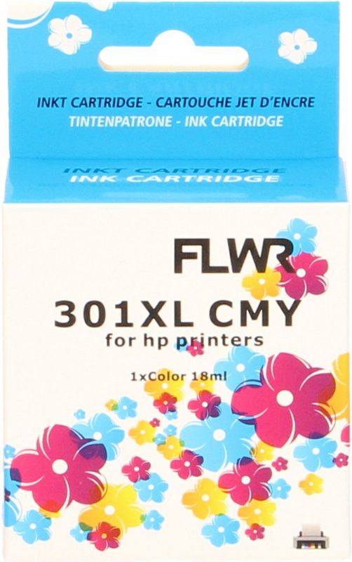 FLWR HP 301XL kleur (FLWR-CH564) - Inktcartridge - Huismerk (remanufactured)