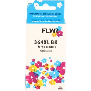 FLWR HP 364XL zwart (FLWR-364XLBK) - Inktcartridge - Huismerk (compatible)